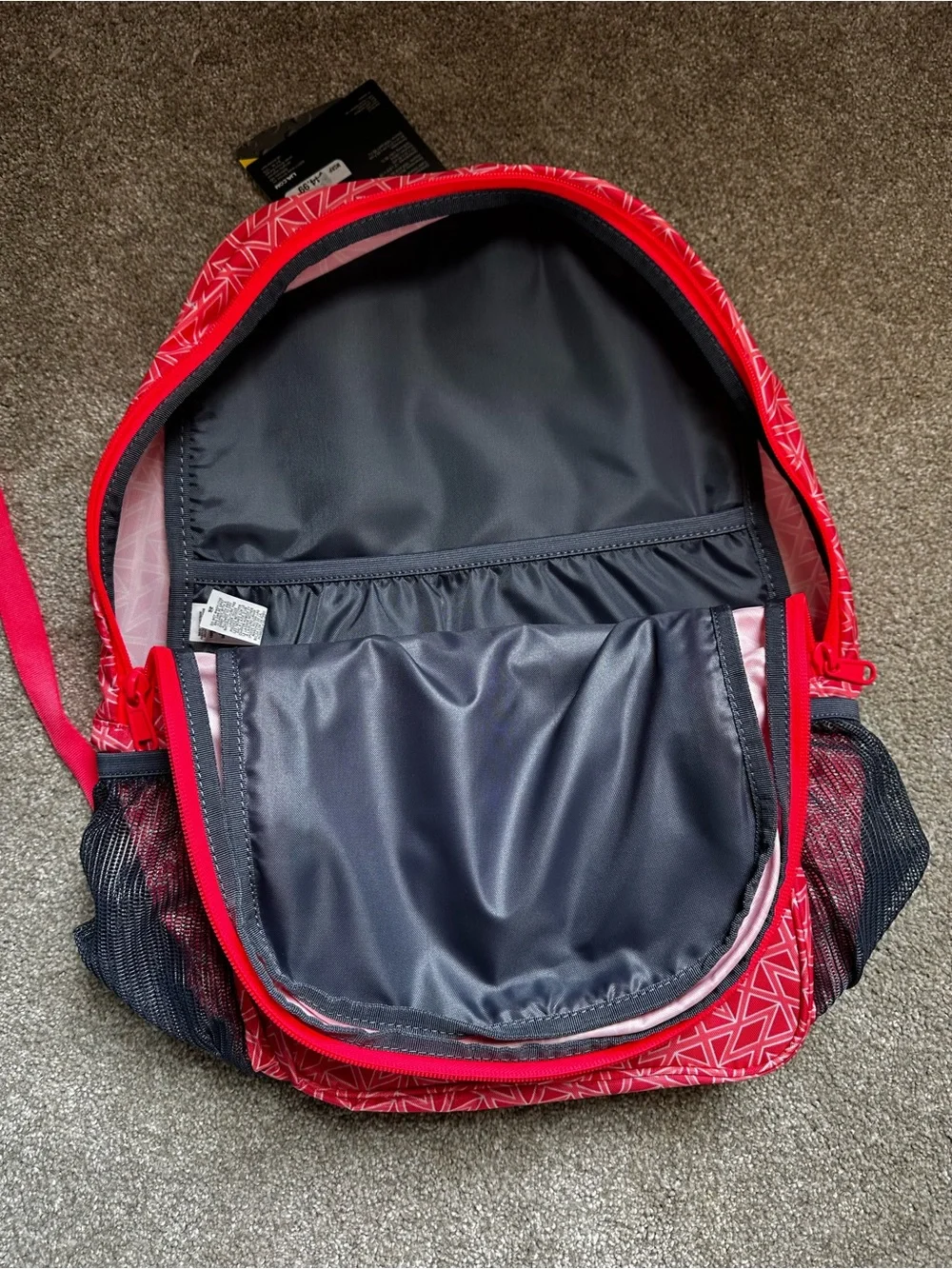 Under Armour Girls Pink Geometric Pattern Backpack NWT